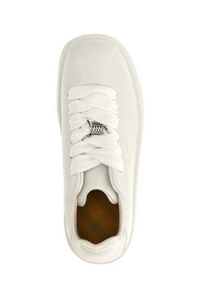 Shop Burberry Women 'box' Sneakers In White