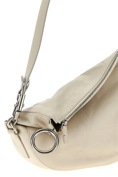 Shop Burberry Women 'knight' Small Shoulder Bag In Cream