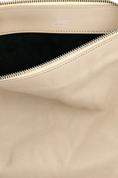 Shop Burberry Women 'knight' Small Shoulder Bag In Cream