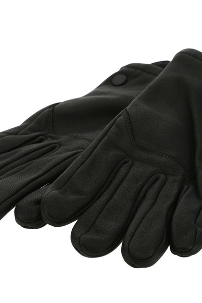 Shop Canada Goose Man Black Leather Workman Gloves