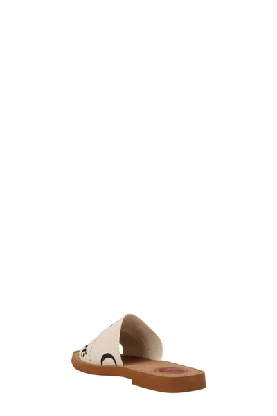 Shop Chloé Women 'woody' Sandals In White