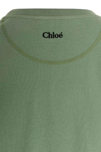 Shop Chloé Women Basic Logo T-shirt In Green