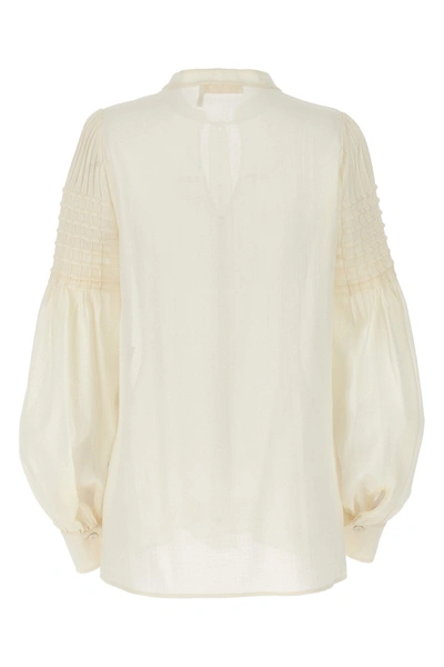 Shop Chloé Women Pussy Bow Blouse In White