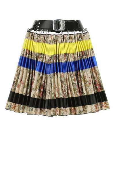 Shop Chopova Lowena Woman Multicolor Wool Mini Skirt