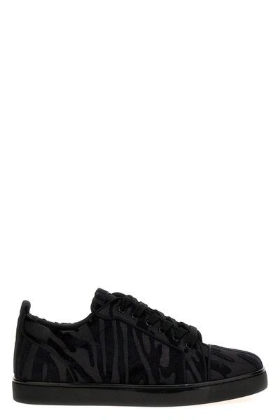 Shop Christian Louboutin Men 'louis Junior Orlato' Sneakers In Black