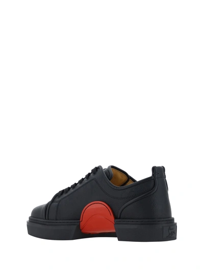Shop Christian Louboutin Men Adolon Kunior Sneakers In Black