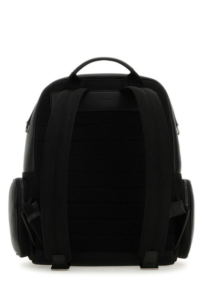 Shop Dolce & Gabbana Man Black Fabric And Leather Backpack