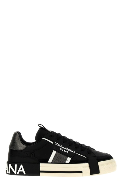 Shop Dolce & Gabbana Men 'custom 2.zero' Sneakers In Black