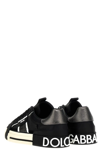 Shop Dolce & Gabbana Men 'custom 2.zero' Sneakers In Black
