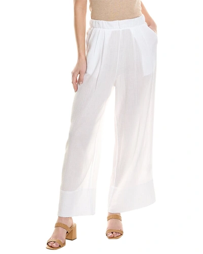 Shop Stateside Gauze Wide Leg Pull-on Pant In White
