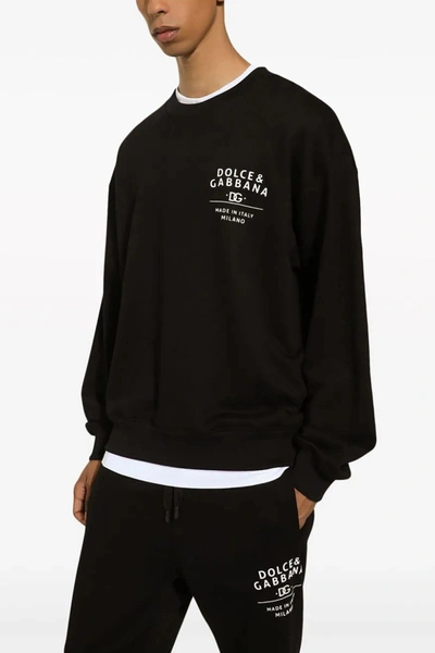 Shop Dolce & Gabbana Men Logo Sweatshirt In Black