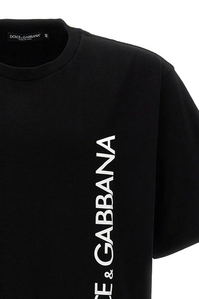 Shop Dolce & Gabbana Men Logo T-shirt In Black