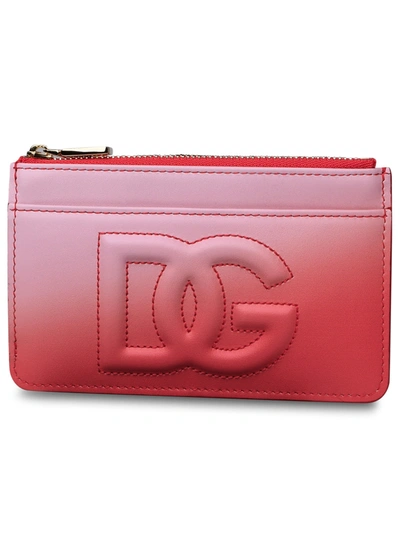 Shop Dolce & Gabbana Pink Leather Cardholder Woman