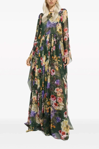 Shop Dolce & Gabbana Women 'giardino' Dress In Multicolor