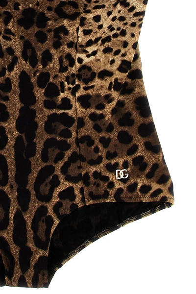 Shop Dolce & Gabbana Women 'leopardo' One-piece Swimsuit In Multicolor