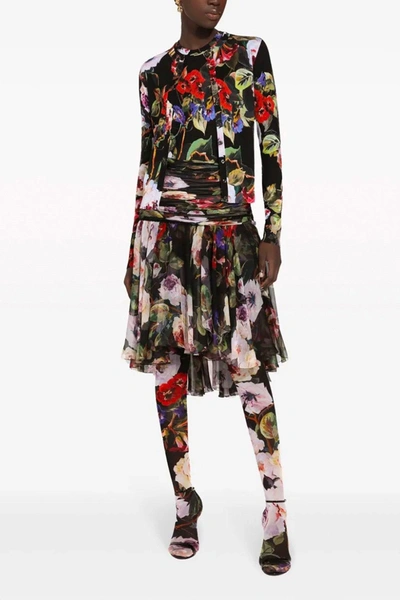 Shop Dolce & Gabbana Women 'roseto' Cardigan In Multicolor