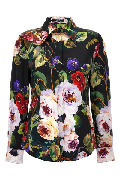 Shop Dolce & Gabbana Women 'roseto' Shirt In Multicolor