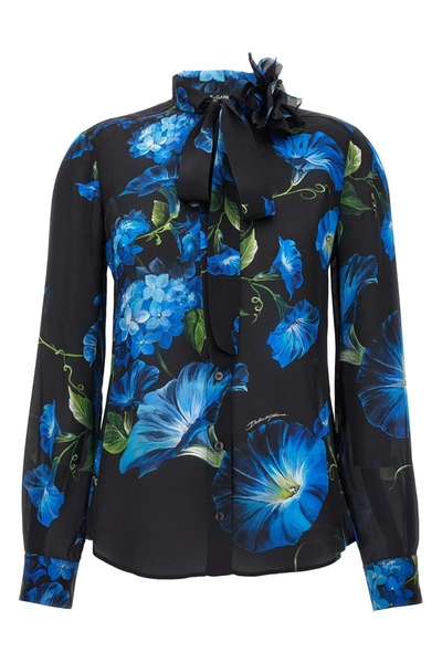 Shop Dolce & Gabbana Women Bluebell Print Shirt In Multicolor