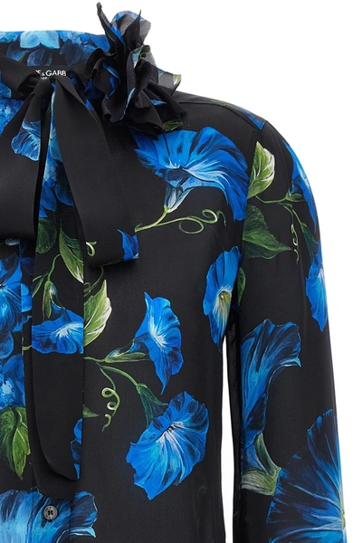 Shop Dolce & Gabbana Women Bluebell Print Shirt In Multicolor