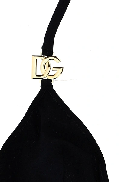 Shop Dolce & Gabbana Women Logo Bikini In Black