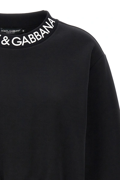 Shop Dolce & Gabbana Women Logo Embroidery Sweatshirt In Black