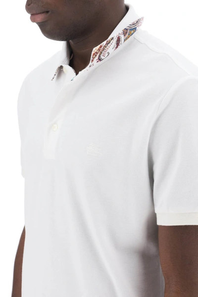 Shop Etro Regular Fit Polo Shirt Men In White