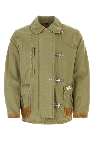 Shop Fay Man Green Cotton Jacket