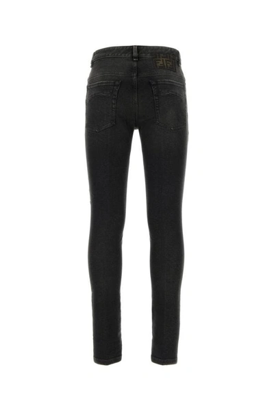 Shop Fendi Man Black Stretch Denim Jeans