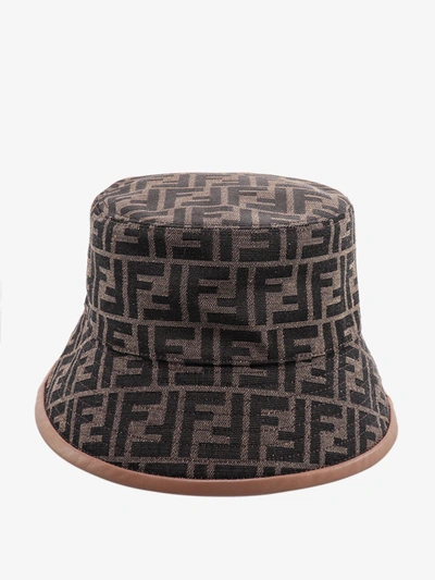 Shop Fendi Man Cloche Man Brown Hats