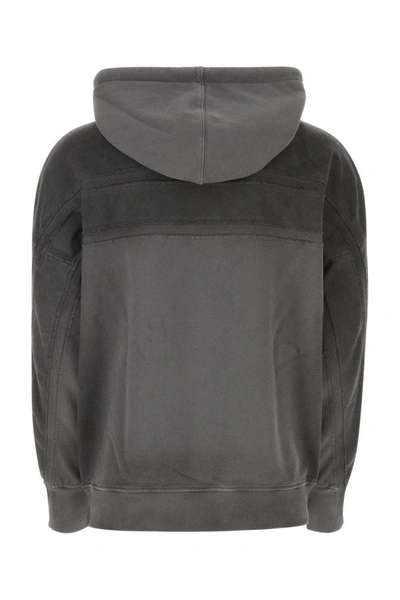 Shop Fendi Man Dark Grey Cotton Oversize Sweatshirt In Gray