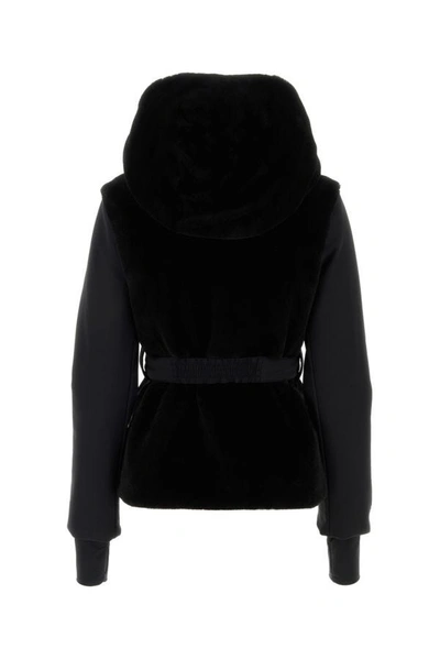 Shop Fendi Woman Black Stretch Nylon Jacket