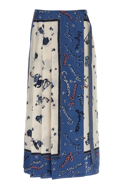 Shop Fendi Women ' Astrology' Skirt In Multicolor
