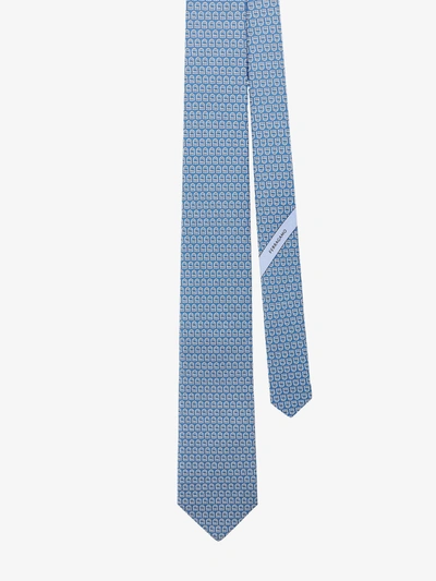 Shop Ferragamo Man Tie Man Blue Bowties E Ties