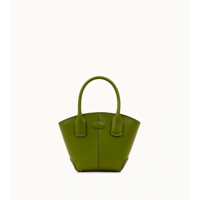 Shop Tod's Vaso Bag Micro In Green