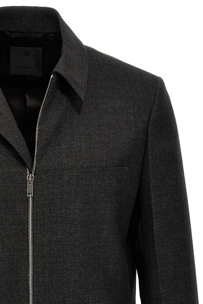 Shop Givenchy Men Structured Blouson In Gray