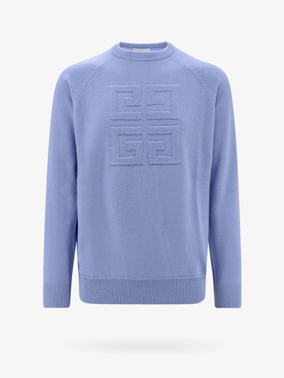 Shop Givenchy Woman Sweater Woman Blue Knitwear