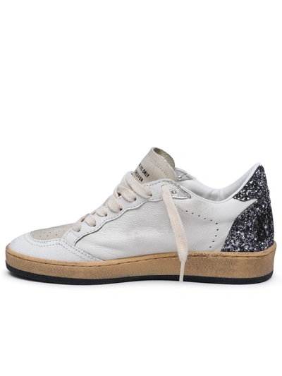Shop Golden Goose Woman  'ball Star' White Leather Sneakers