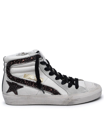 Shop Golden Goose Woman  'slide' White Leather Sneakers