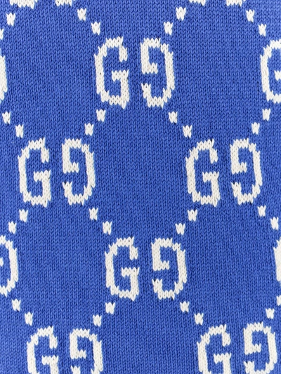 Shop Gucci Man Sweather Man Blue Knitwear
