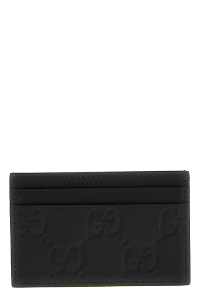 Shop Gucci Men 'gg' Card Holder In Black