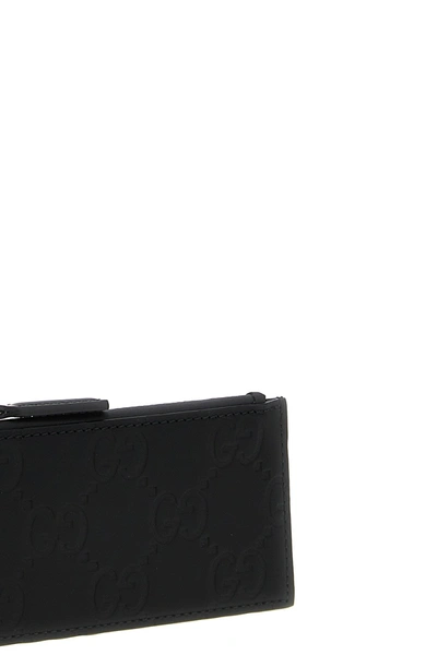 Shop Gucci Men 'gg' Card Holder In Black
