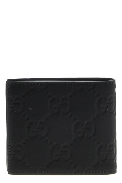Shop Gucci Men 'gg' Wallet In Black