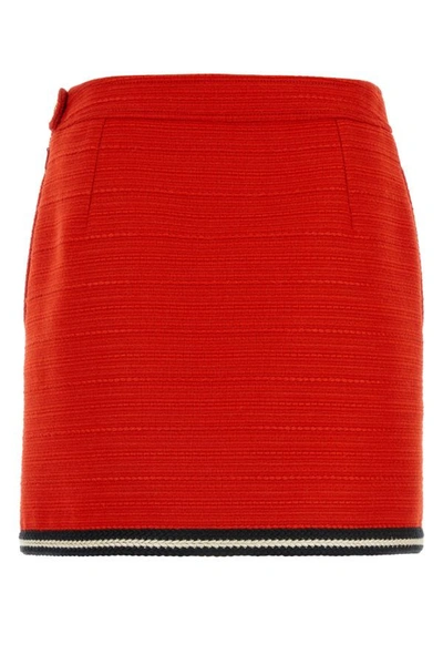 Shop Gucci Woman Red Tweed Skirt