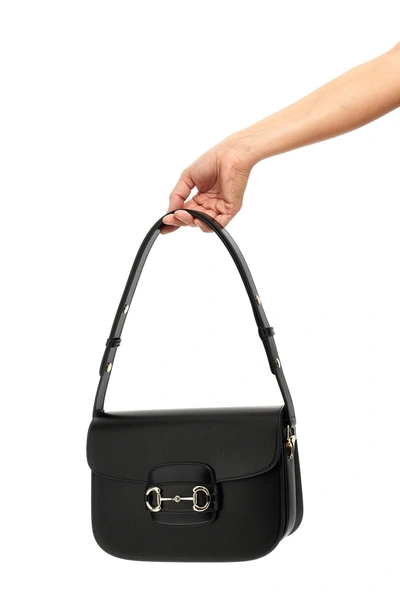 Shop Gucci Women ' Horsebit 1955' Shoulder Bag In Black