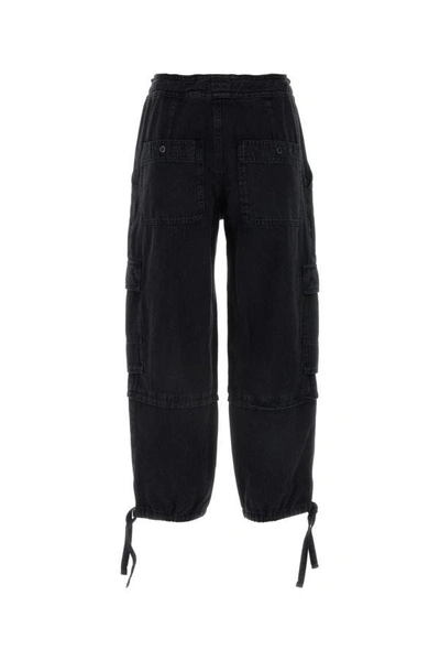 Shop Isabel Marant Étoile Isabel Marant Etoile Woman Black Denim Ivy Cargo Jeans