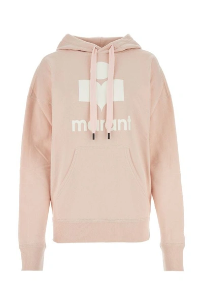Shop Isabel Marant Étoile Isabel Marant Etoile Woman Light Pink Cotton Blend Mansel Sweatshirt