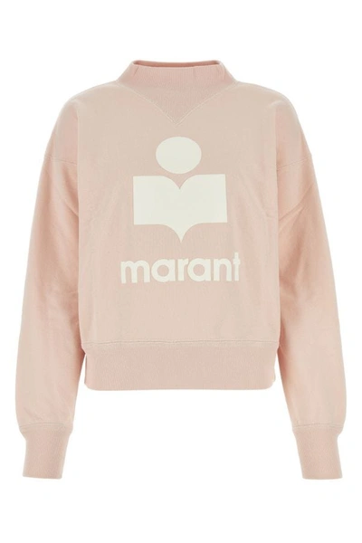 Shop Isabel Marant Étoile Isabel Marant Etoile Woman Light Pink Cotton Blend Moby Sweatshirt