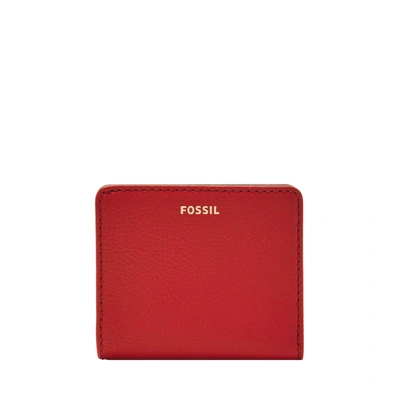 Shop Fossil Women's Madison Litehide Leather Bifold In Red