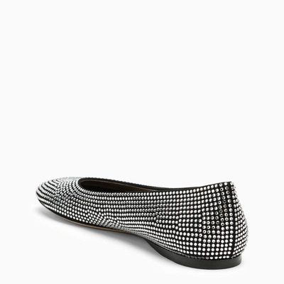 Loewe Toy Crystal-embellished Suede Ballet Flats In Black