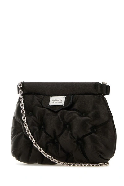 Shop Maison Margiela Woman Black Nappa Leather Baby Glam Slam Classique Crossbody Bag